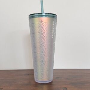 Starbucks Iridescent Patterned Tumbler with Straw